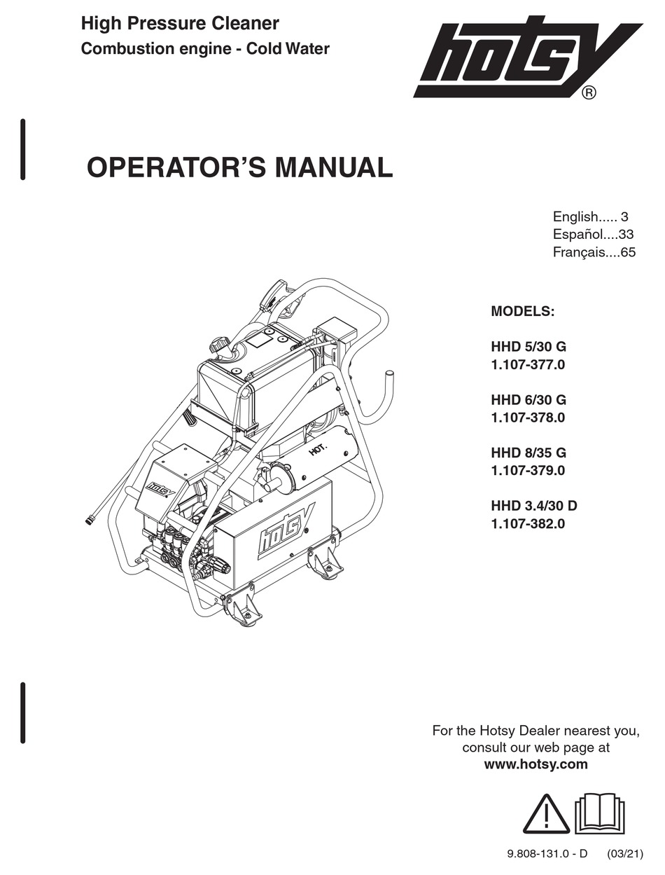 HOTSY HHD 5/30 G OPERATOR