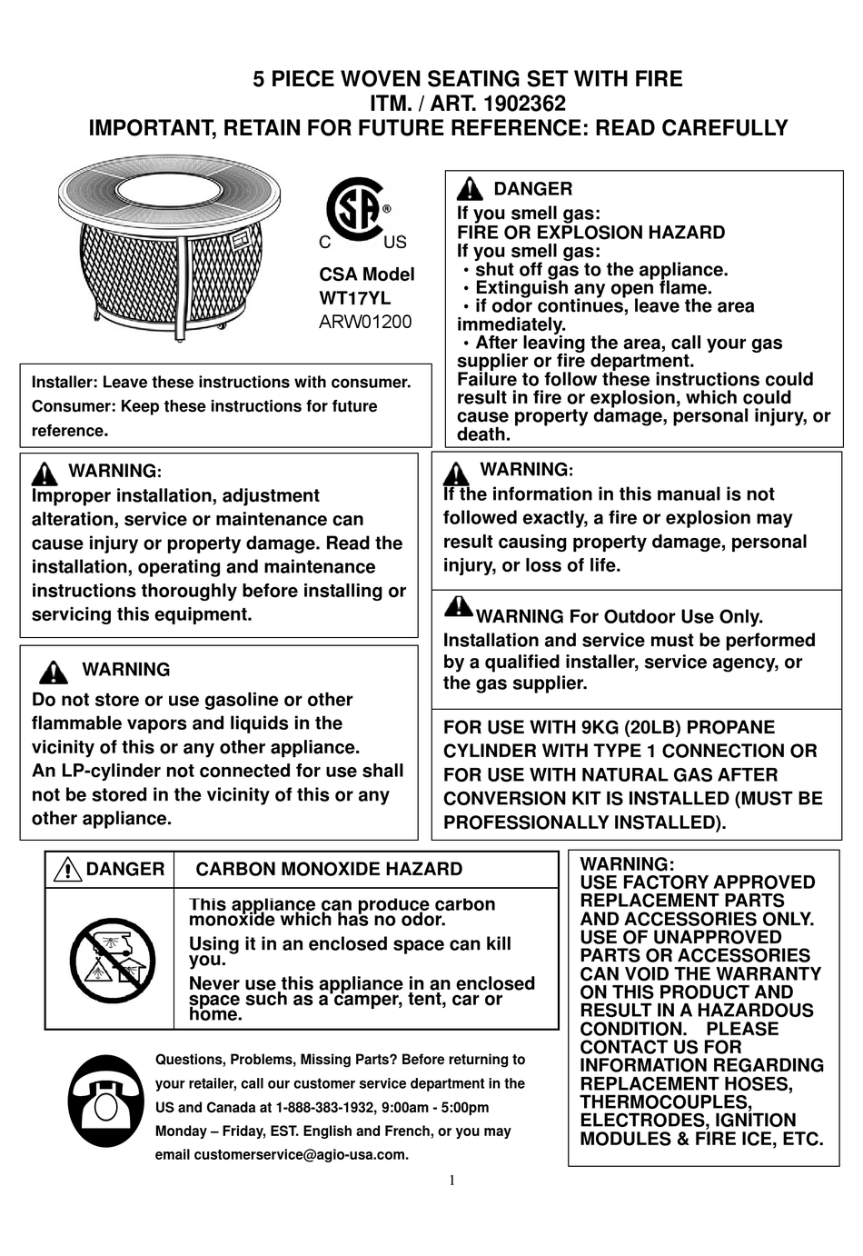 AGIO WT17YL ASSEMBLY INSTRUCTIONS MANUAL Pdf Download ManualsLib