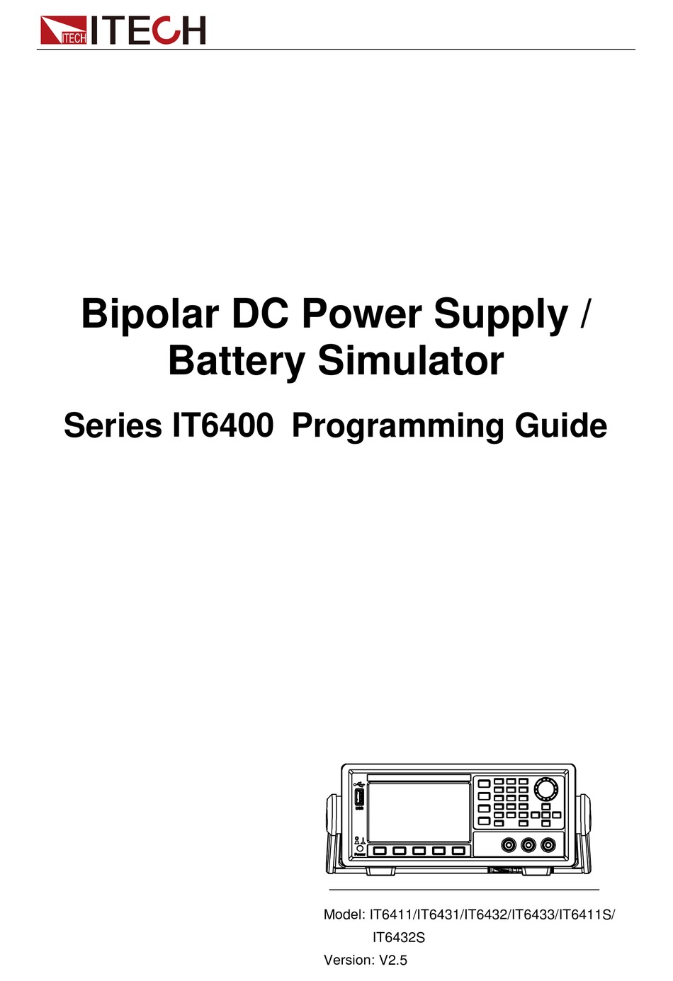 ITECH IT6400 SERIES PROGRAMMING MANUAL Pdf Download ManualsLib