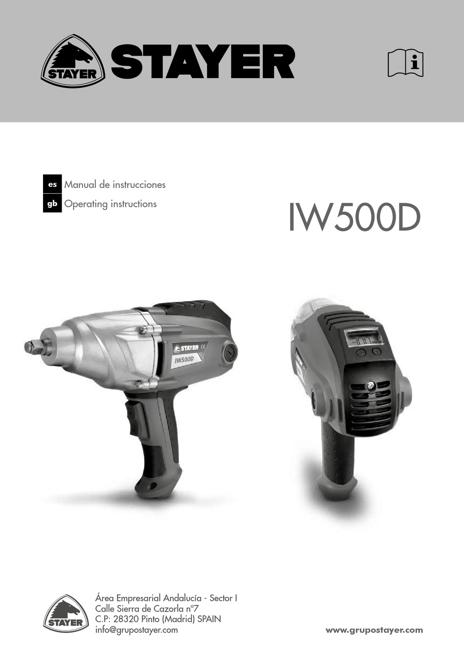 STAYER IW500D OPERATING INSTRUCTIONS MANUAL Pdf Download | ManualsLib