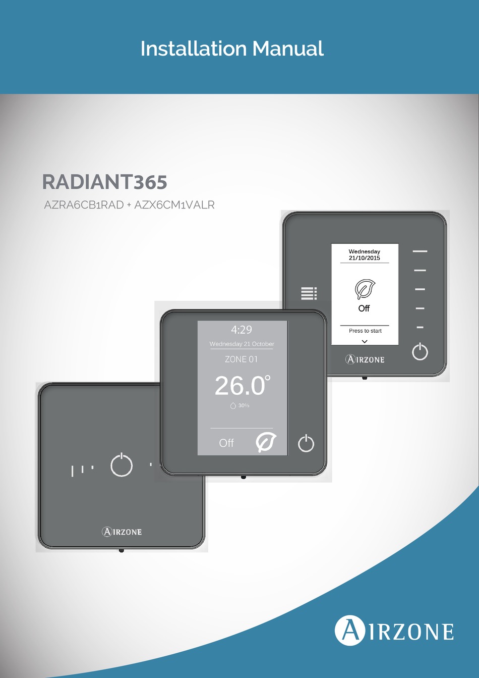 AIRZONE RADIANT365 INSTALLATION MANUAL Pdf Download ManualsLib
