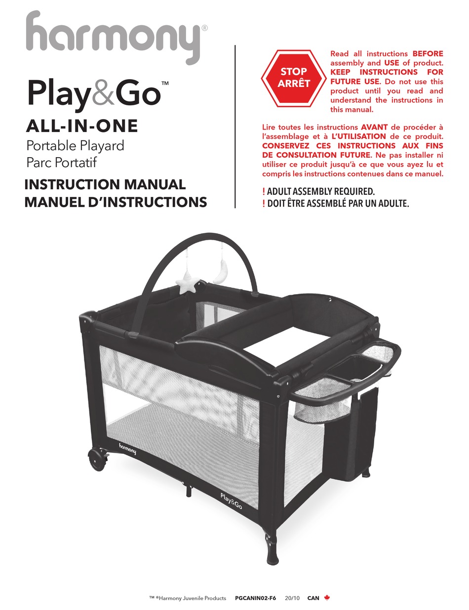 harmony play and go travel cot