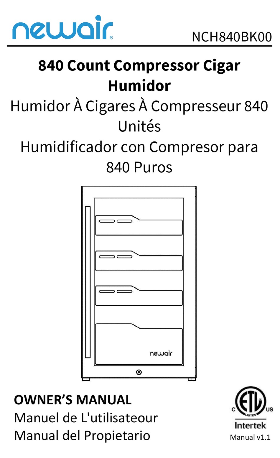 NEWAIR NCH840BK00 OWNER'S MANUAL Pdf Download ManualsLib
