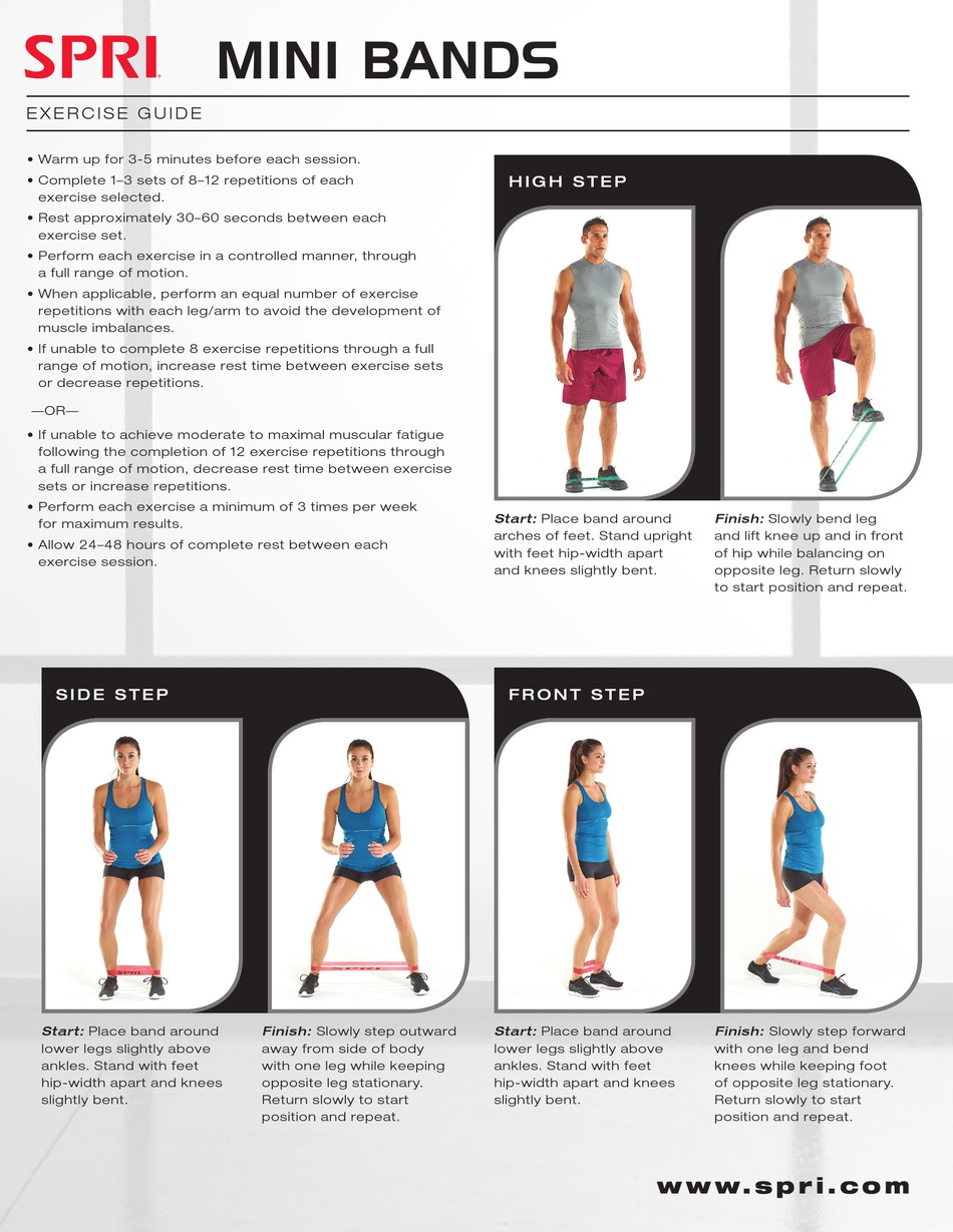 SPRI MINI BANDS EXERCISE MANUAL Pdf Download ManualsLib