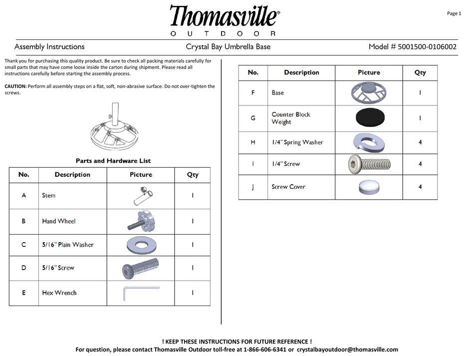 THOMASVILLE 50015000106002 ASSEMBLY INSTRUCTIONS Pdf Download ManualsLib