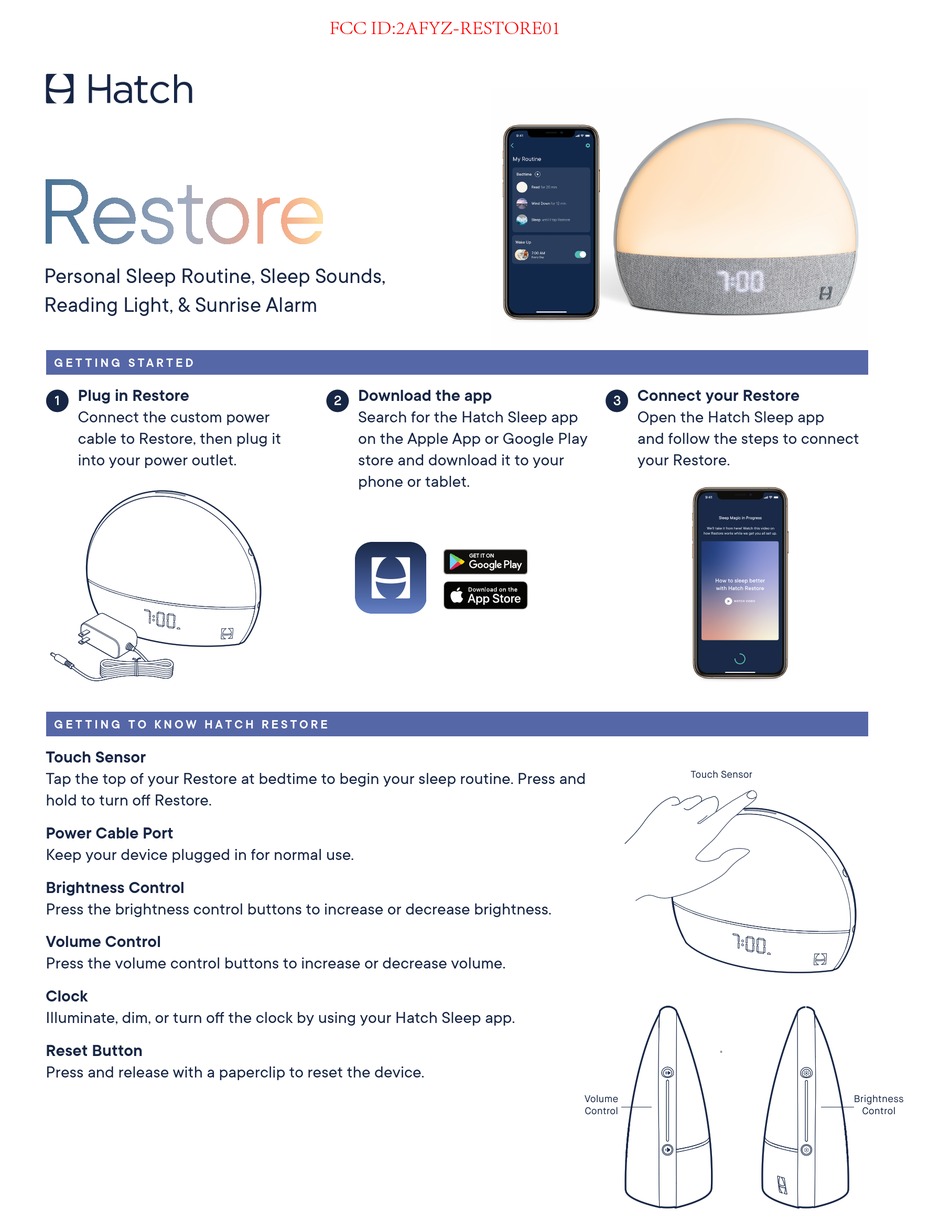HATCH RESTORE QUICK START MANUAL Pdf Download ManualsLib