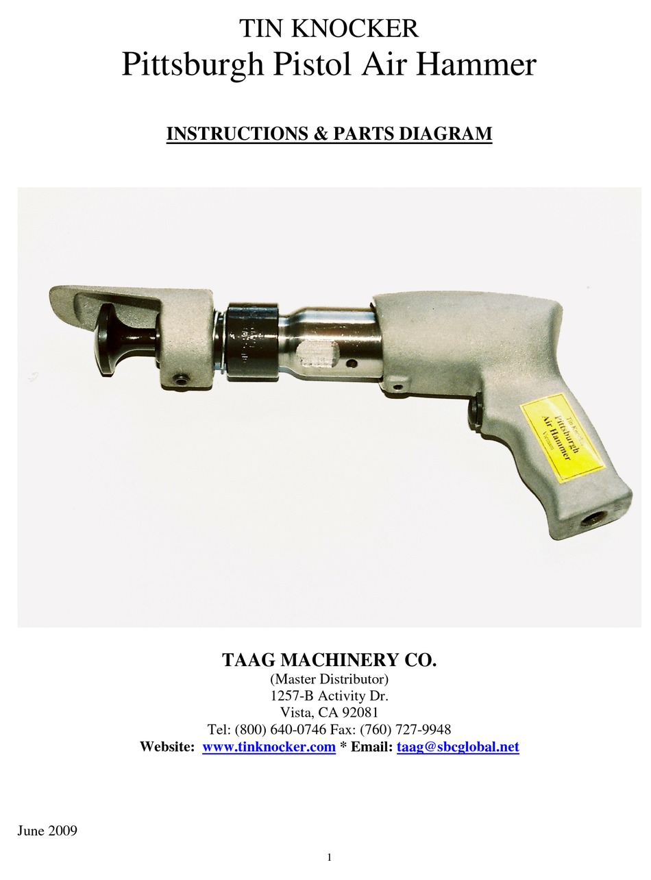 TAAG TIN KNOCKER INSTRUCTIONS & PARTS DIAGRAM Pdf Download ManualsLib