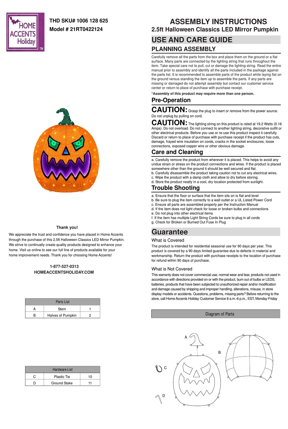 HOME ACCENTS HOLIDAY 21RT0422124 ASSEMBLY INSTRUCTIONS Pdf Download   Home Accents Holiday 21rt0422124 