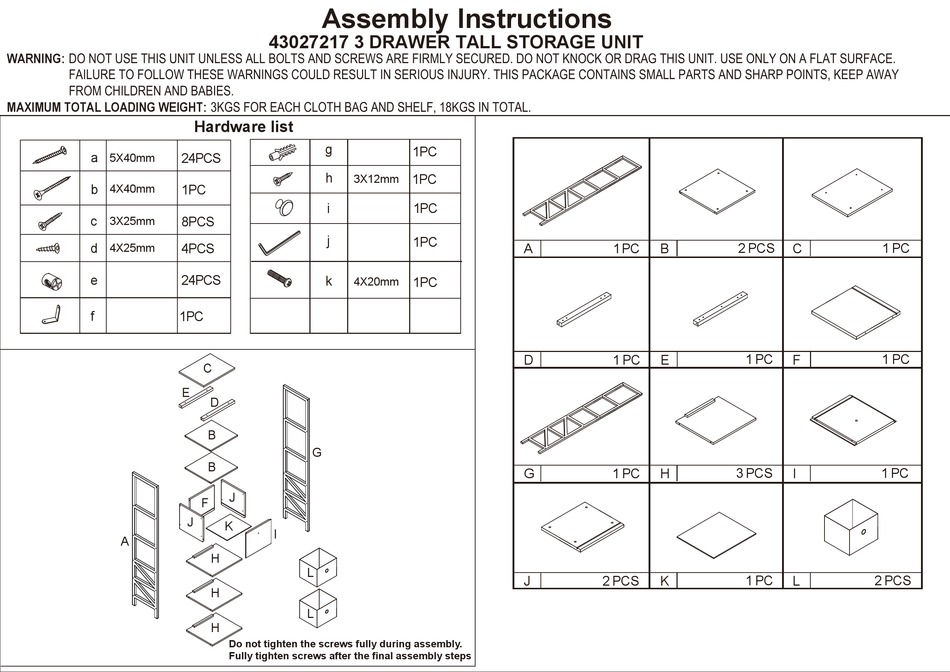 KMART 43027217 ASSEMBLY INSTRUCTIONS Pdf Download ManualsLib
