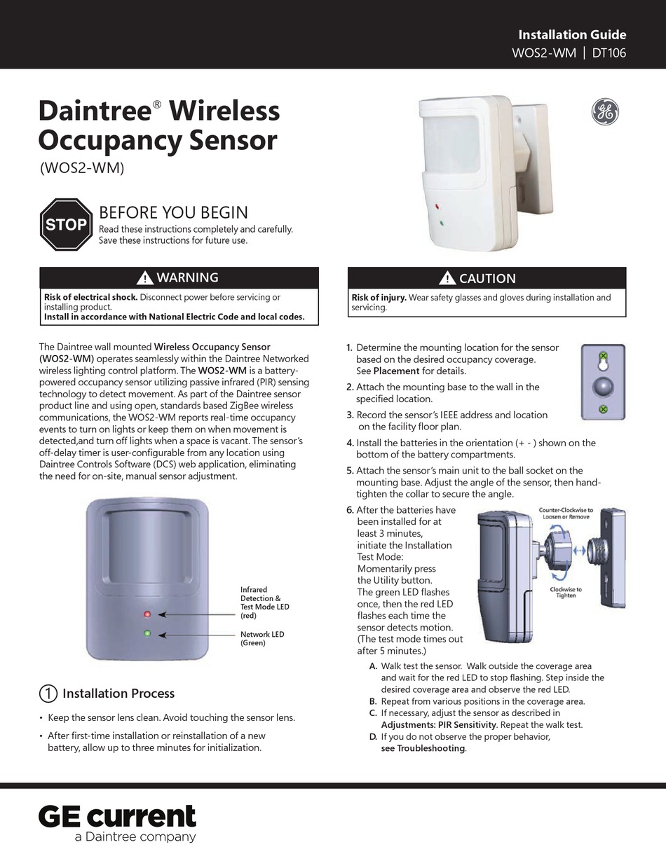 DAINTREE GE CURRENT WOS2-WM INSTALLATION MANUAL Pdf Download | ManualsLib