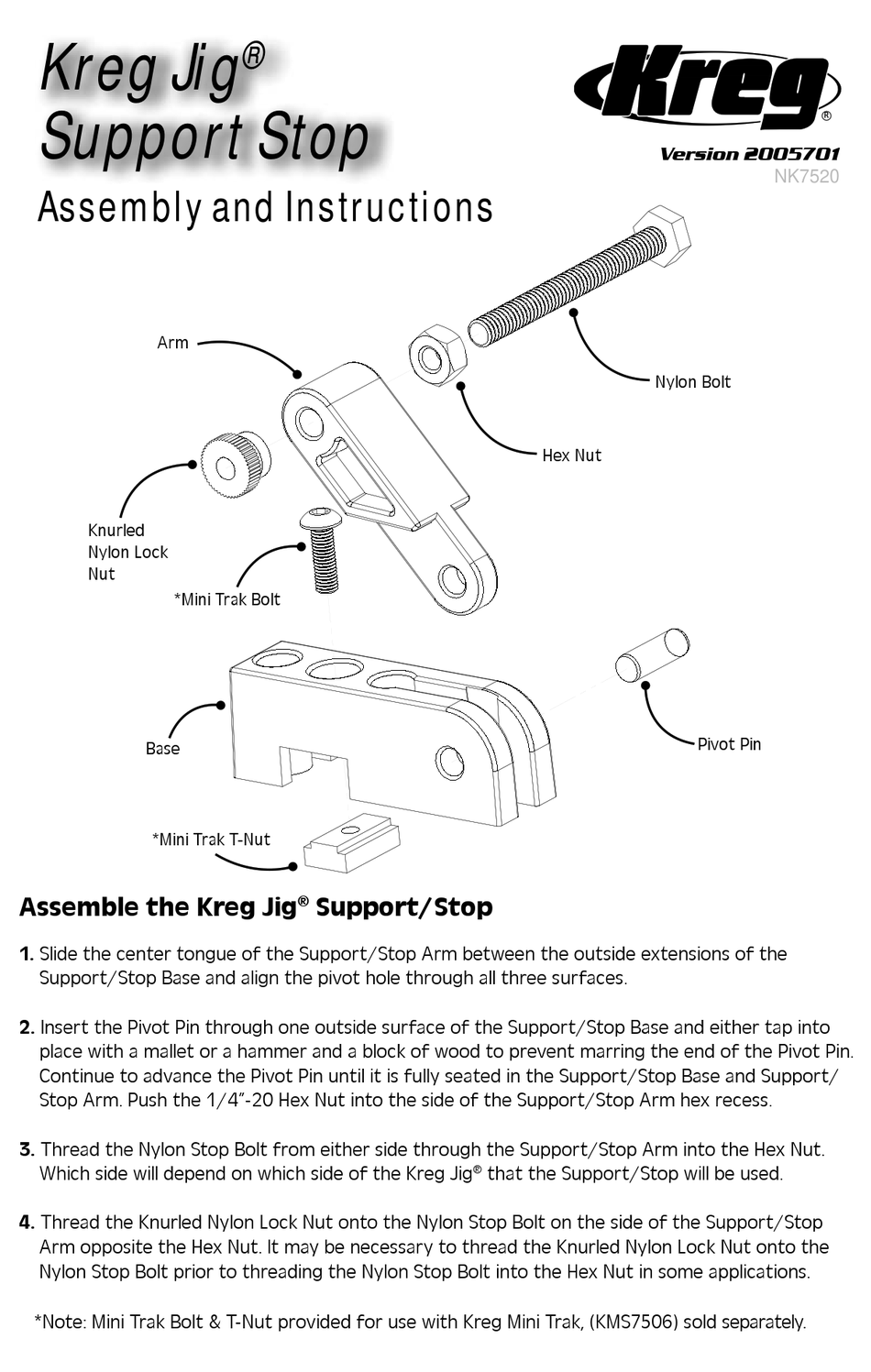 KREG JIG NK7520 ASSEMBLY AND INSTRUCTIONS Pdf Download ManualsLib