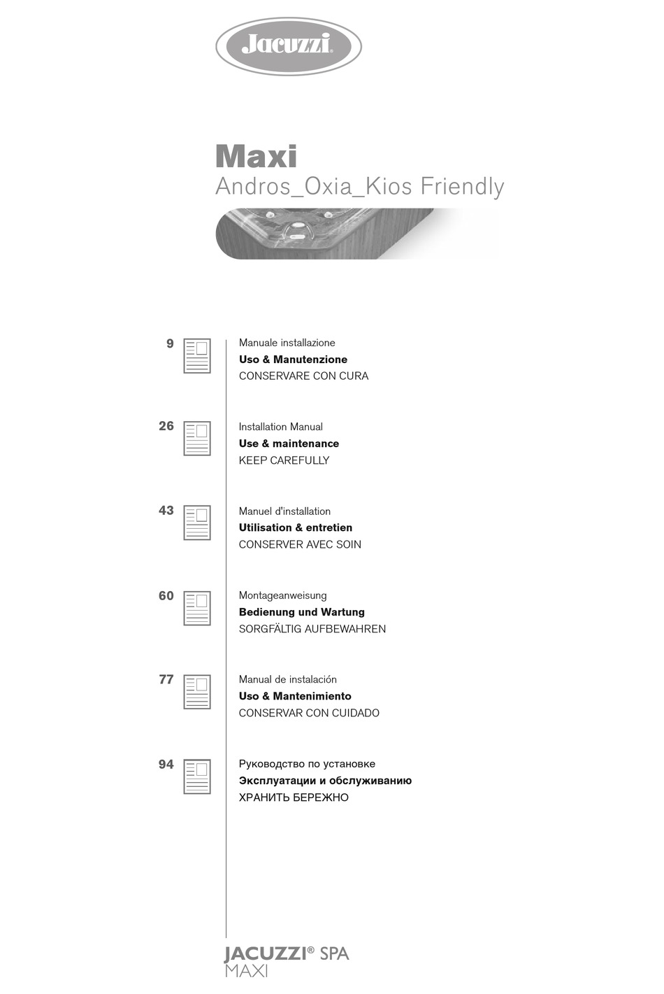 JACUZZI SPA MAXI INSTALLATION MANUAL Pdf Download ManualsLib