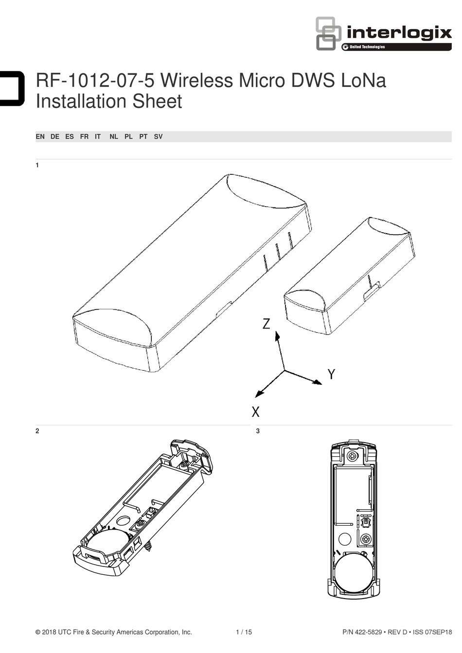 INTERLOGIX RF1012075 INSTALLATION SHEET Pdf Download ManualsLib