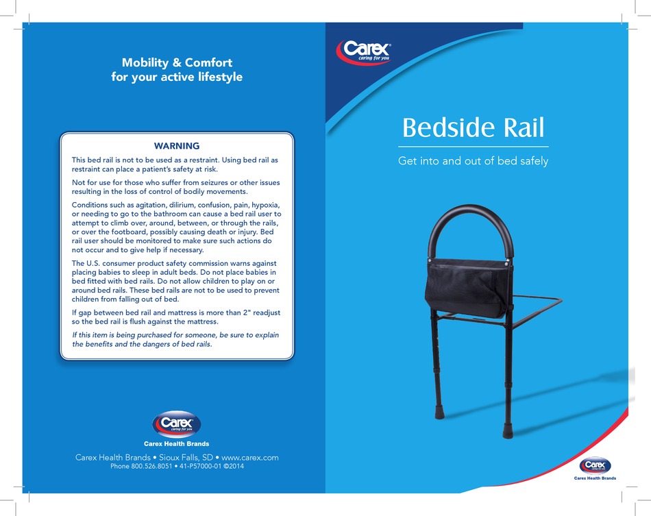 CAREX BEDSIDE RAIL P570 ASSEMBLY INSTRUCTIONS Pdf Download ManualsLib