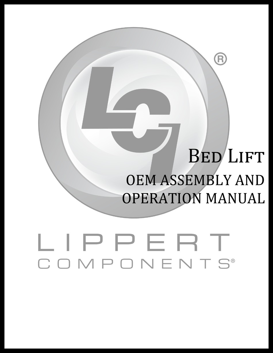 LIPPERT COMPONENTS BED LIFT ASSEMBLY AND OPERATION MANUAL Pdf Download