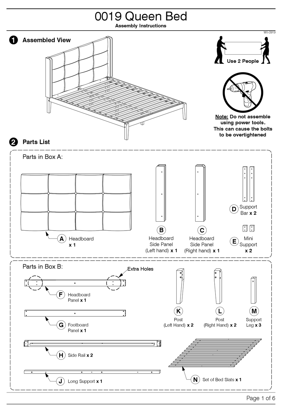 BAXTON QUEEN BED 0019 MANUAL Pdf Download ManualsLib