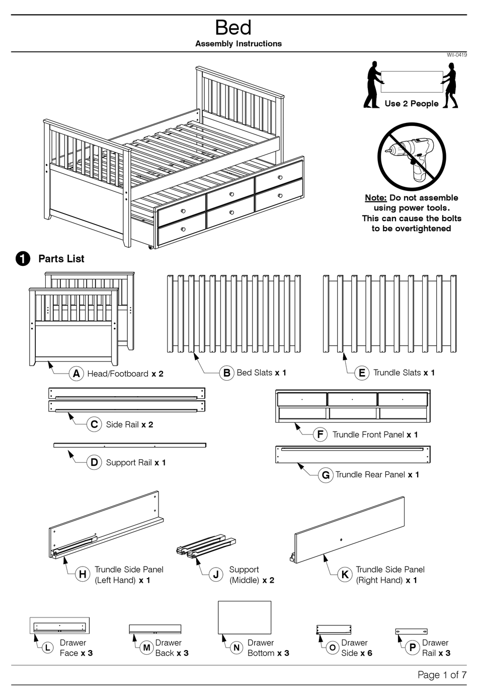 BAXTON STUDIO BED MG8005 ASSEMBLY INSTRUCTIONS MANUAL Pdf Download
