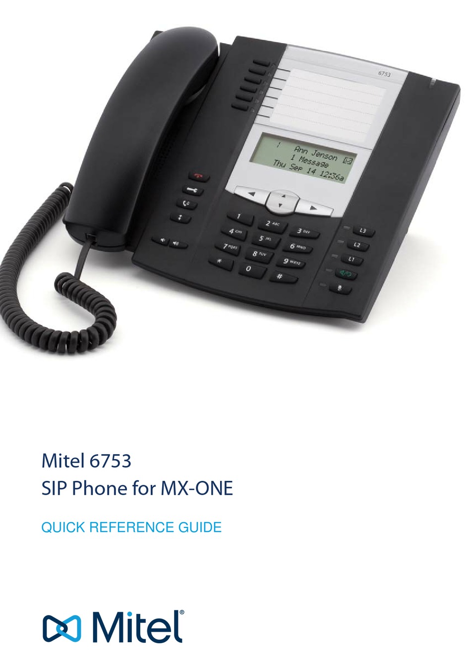 MITEL 6753 QUICK REFERENCE MANUAL Pdf Download 