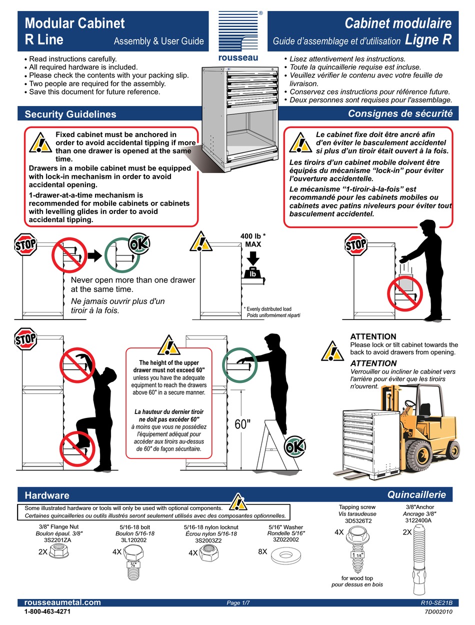 ROUSSEAU MODULAR R LINE ASSEMBLY & USER'S MANUAL Pdf Download