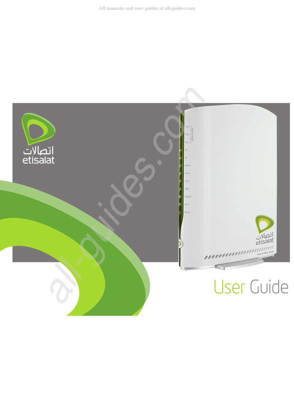 ETISALAT 3G21WE USER MANUAL Pdf Download ManualsLib