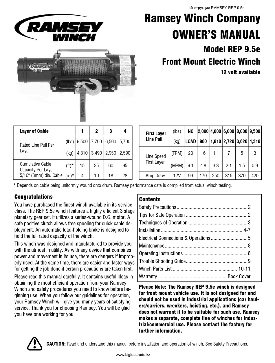ramsey-winch-rep-9-5e-owner-s-manual-pdf-download-manualslib