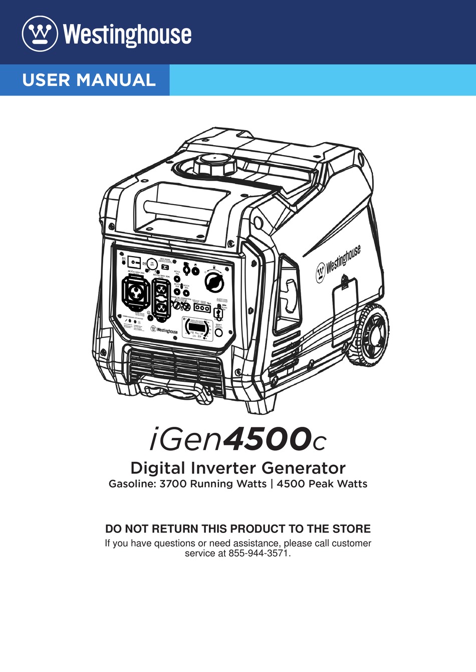 WESTINGHOUSE IGEN4500C USER MANUAL Pdf Download ManualsLib
