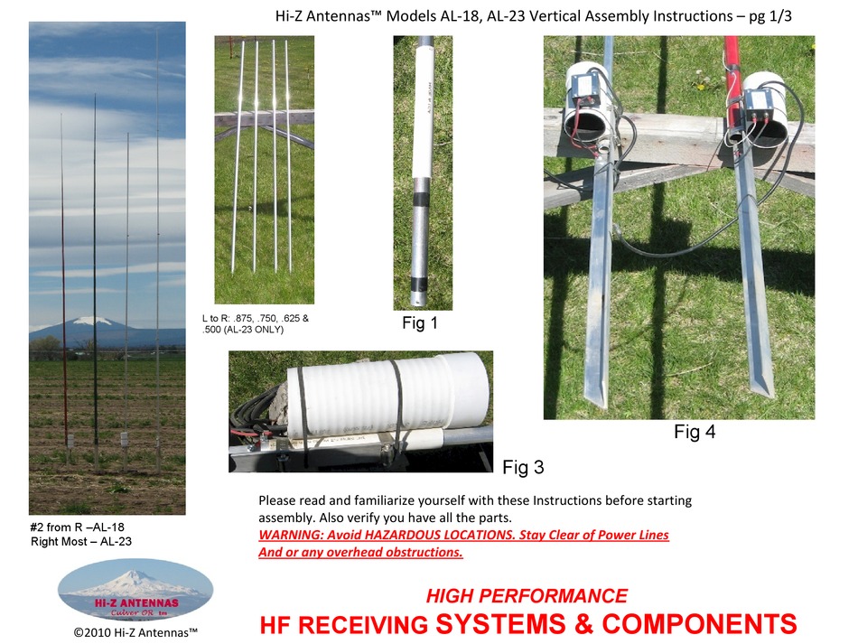 HIZ ANTENNAS AL18 ASSEMBLY INSTRUCTIONS Pdf Download ManualsLib
