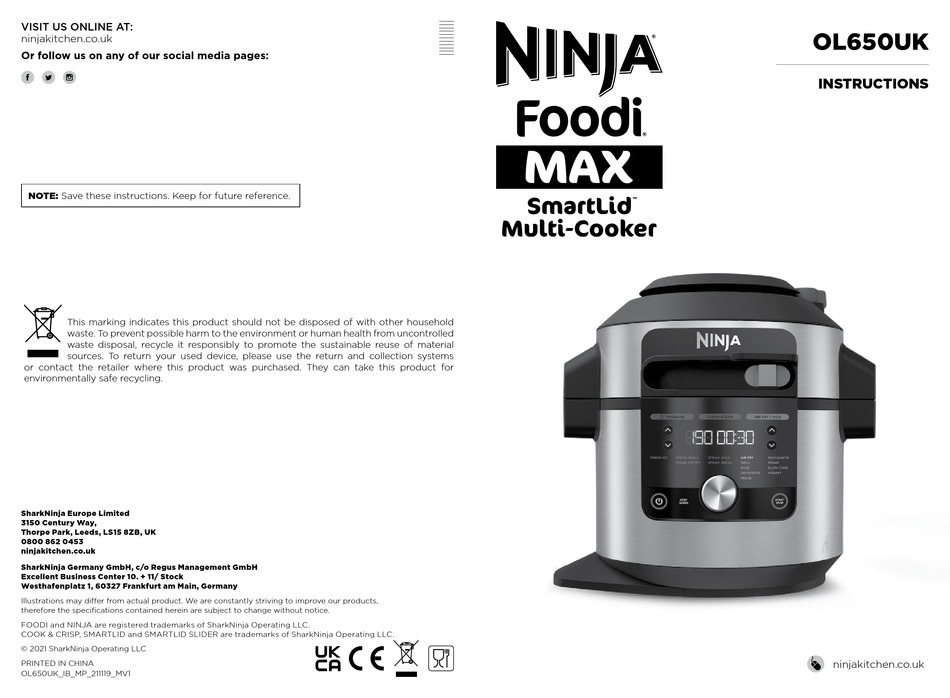 Ninja Foodi Max Ol650uk 