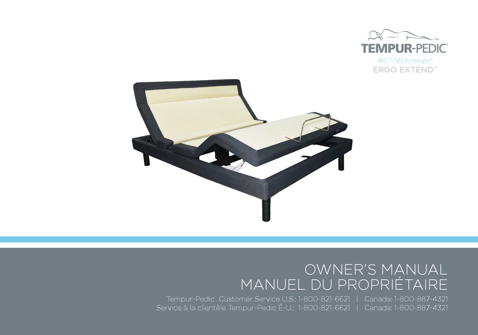 TEMPURPEDIC ACTIVEBREEZE ERGO EXTEND OWNER'S MANUAL Pdf Download