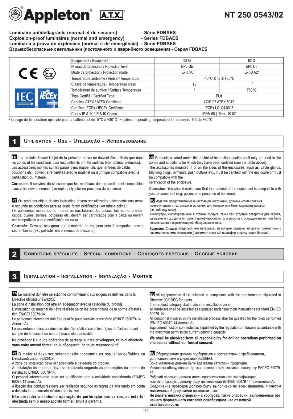 APPLETON FDBAES SERIES MANUAL Pdf Download | ManualsLib