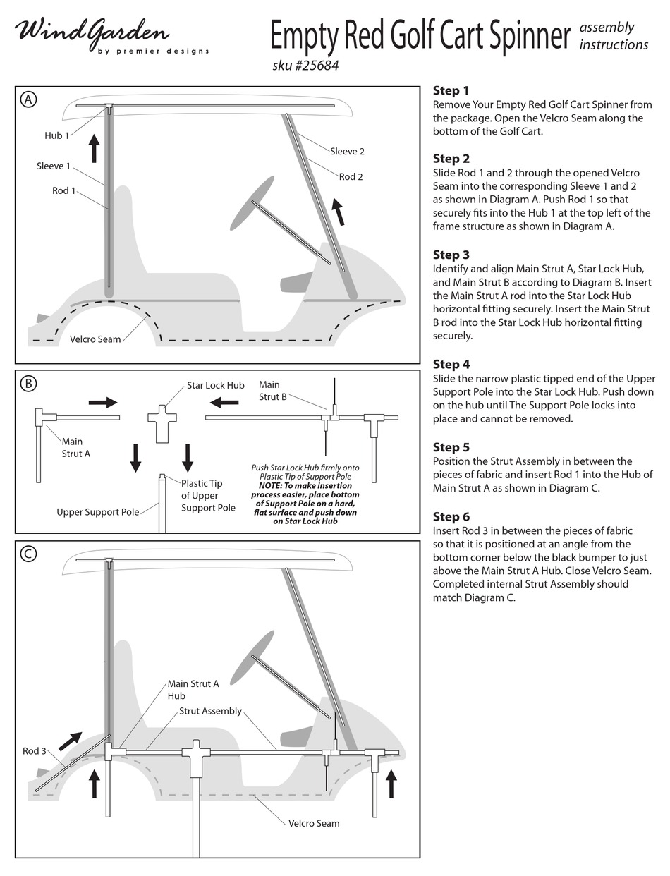 PREMIER DESIGNS WIND GARDEN 25684 ASSEMBLY INSTRUCTIONS Pdf Download
