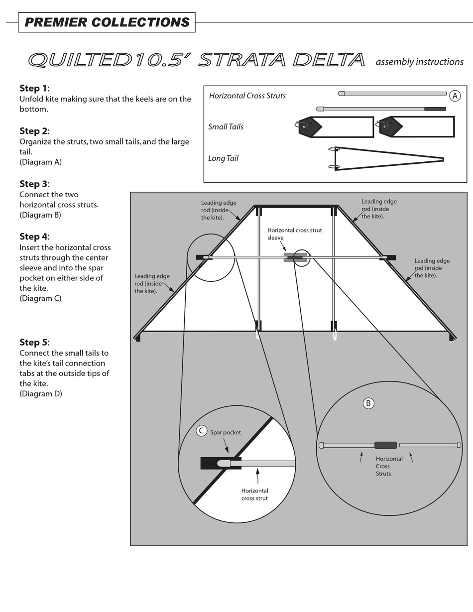 PREMIER KITES QUILTED 10.5 STRATA DELTA ASSEMBLY INSTRUCTIONS Pdf