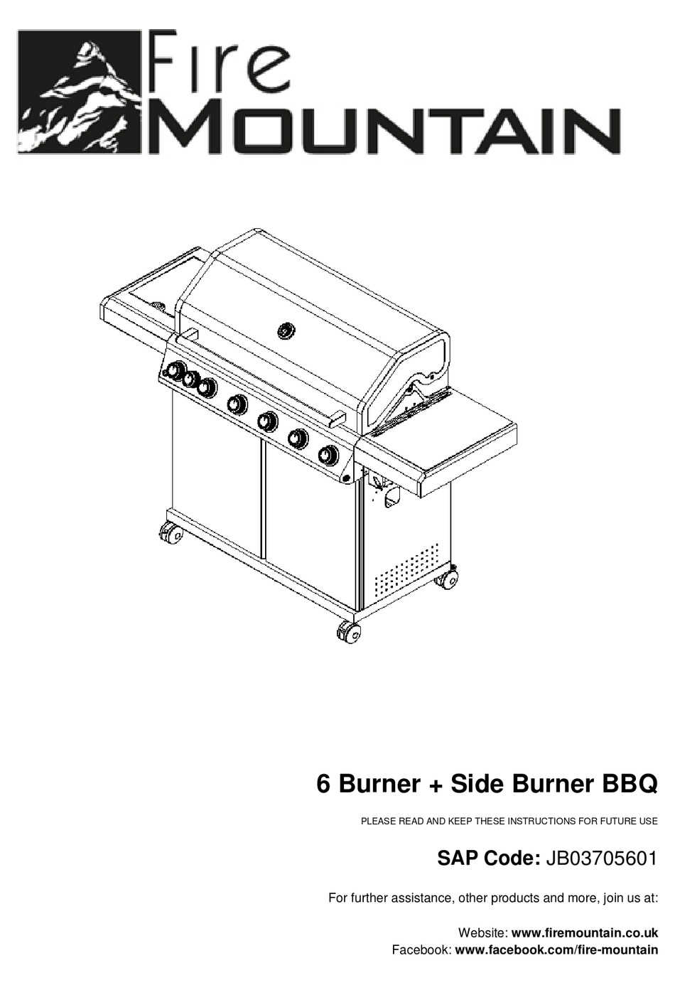 FIRE MOUNTAIN JB03705601 MANUAL Pdf Download ManualsLib