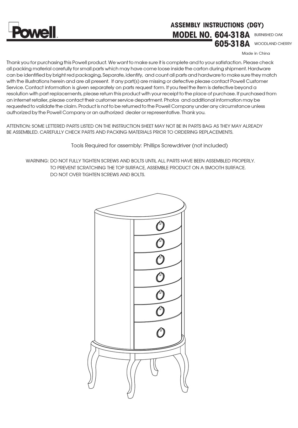POWELL 604318A ASSEMBLY INSTRUCTIONS Pdf Download ManualsLib