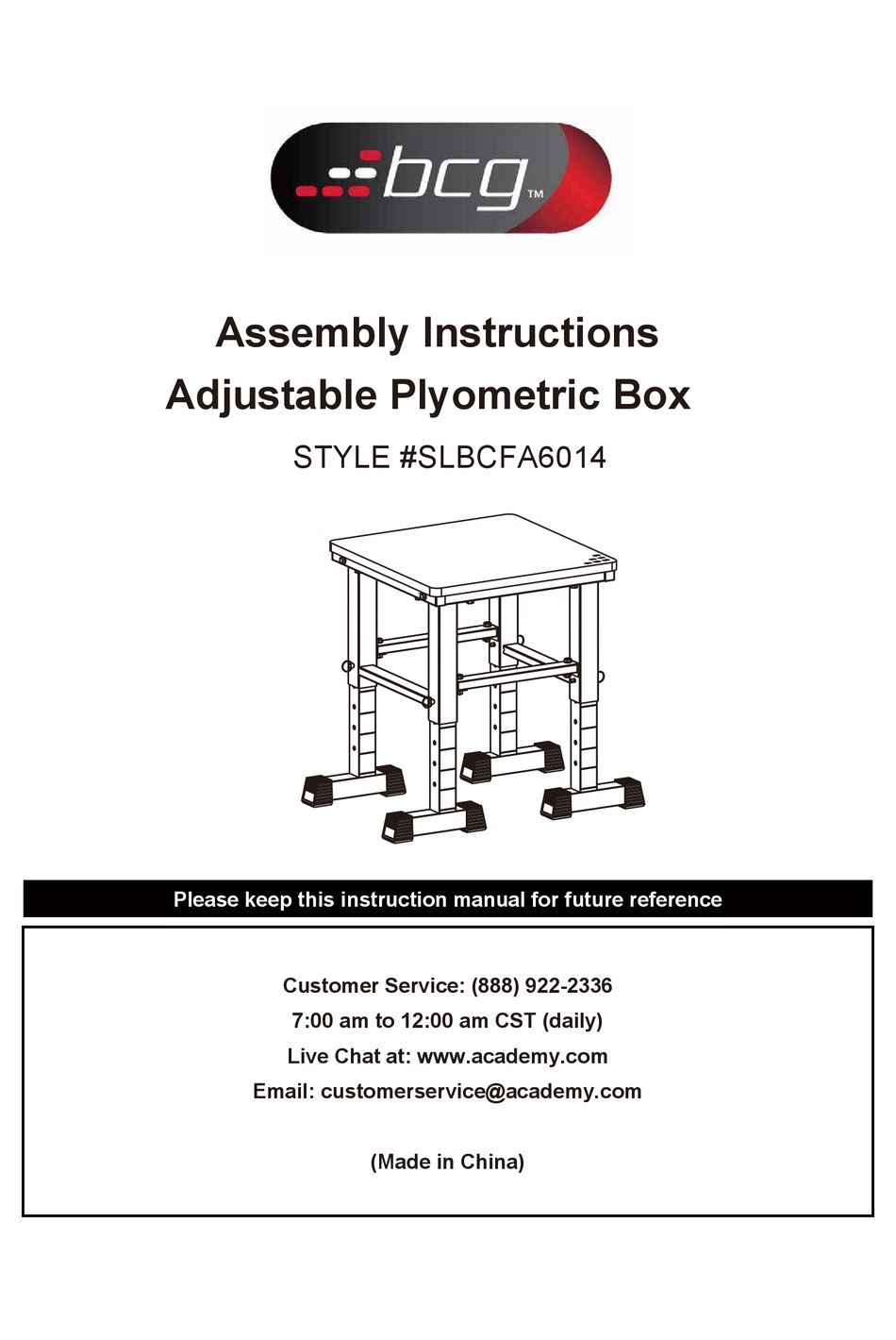 bcg-slbcfa6014-assembly-instructions-manual-pdf-download-manualslib