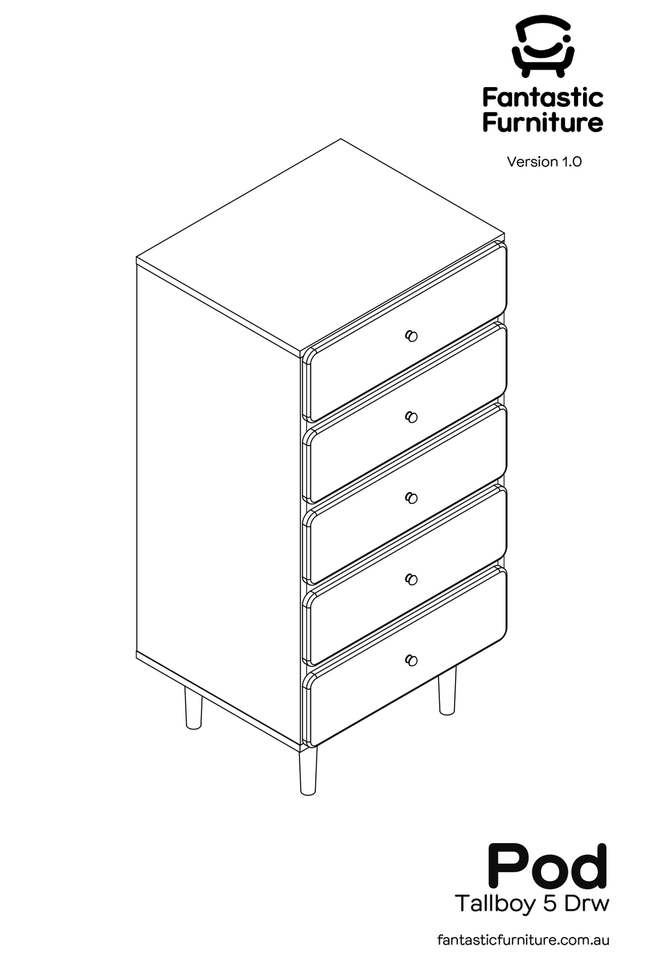 FANTASTIC FURNITURE POD TALLBOY MANUAL Pdf Download | ManualsLib