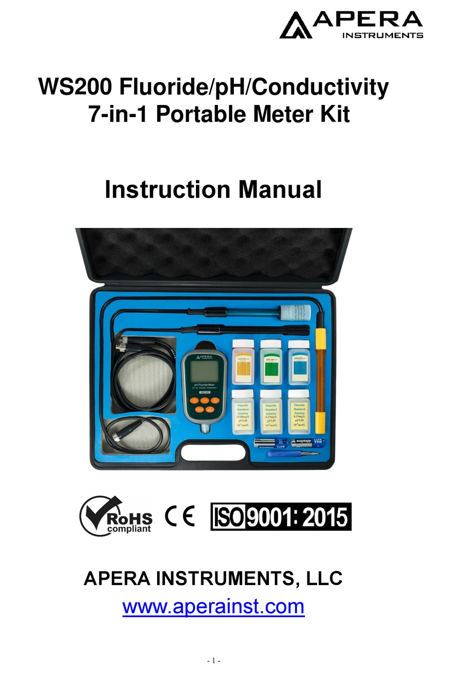 Apera Instruments Ws Instruction Manual Pdf Download Manualslib