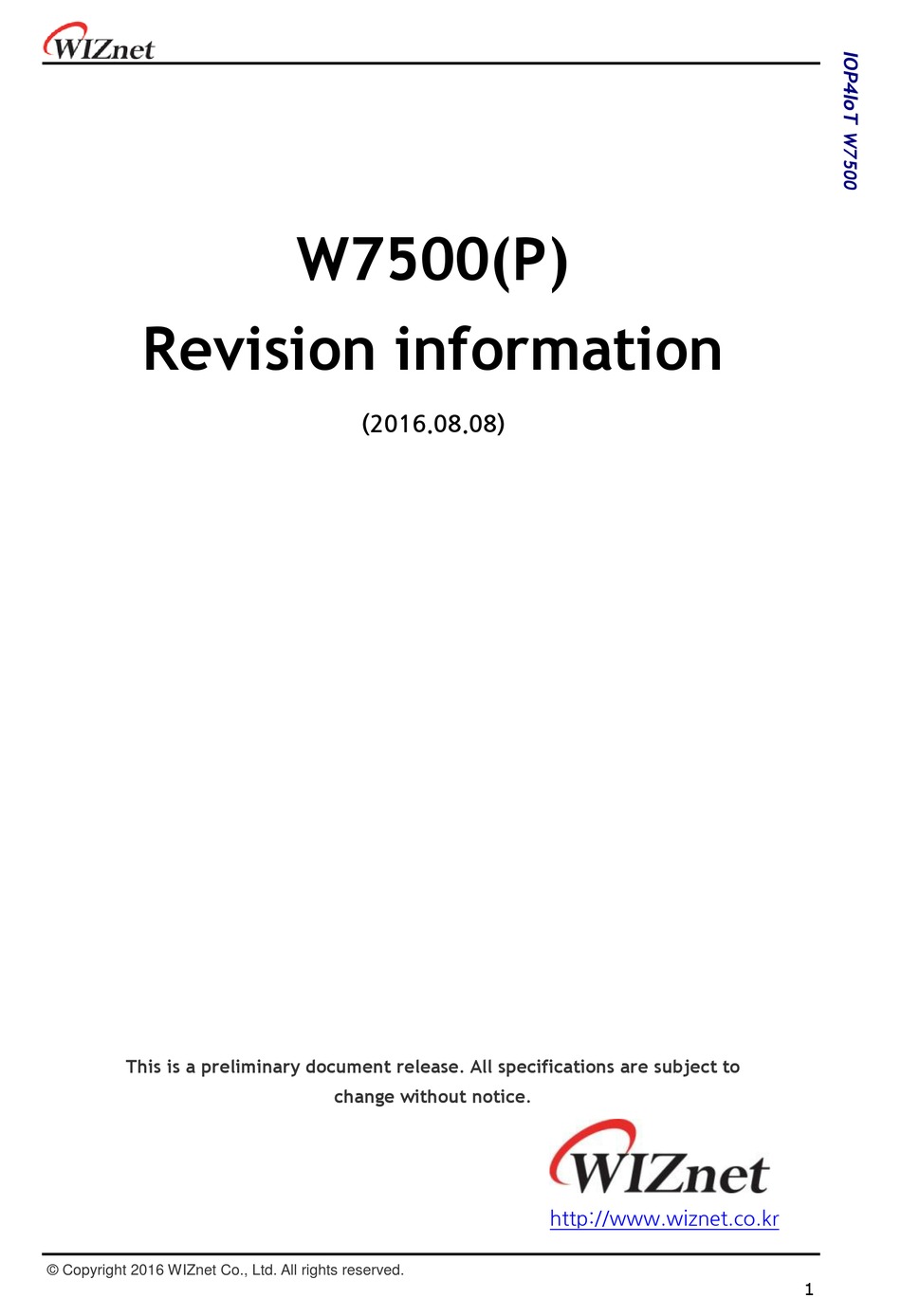 wiznet-w7500-information-pdf-download-manualslib