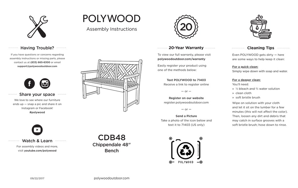 POLYWOOD PLDCDB48 ASSEMBLY INSTRUCTIONS Pdf Download ManualsLib