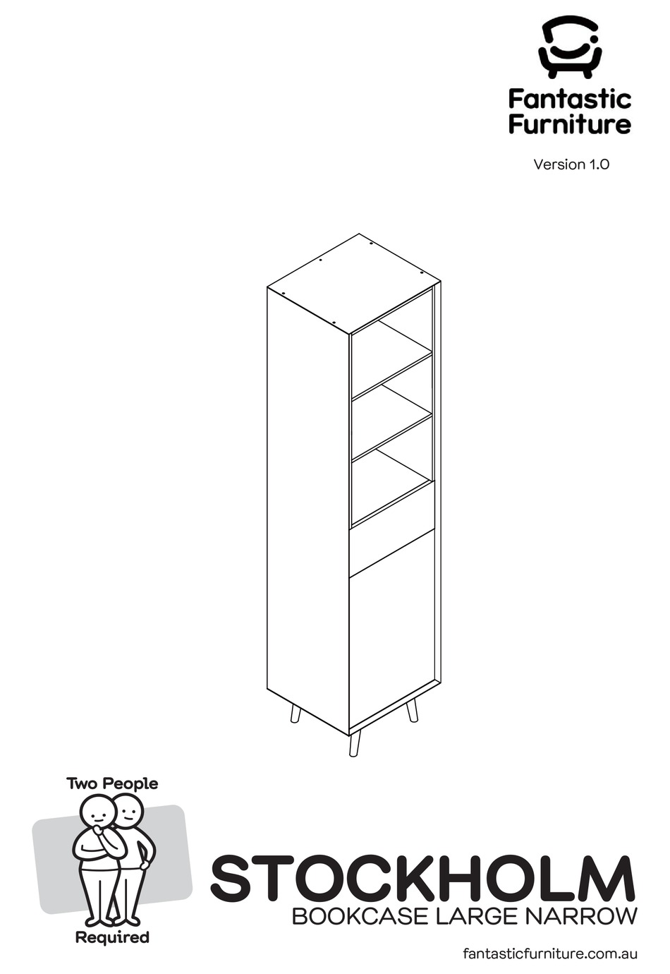 FANTASTIC FURNITURE STOCKHOLM BOOKCASE LARGE NARROW MANUAL Pdf Download