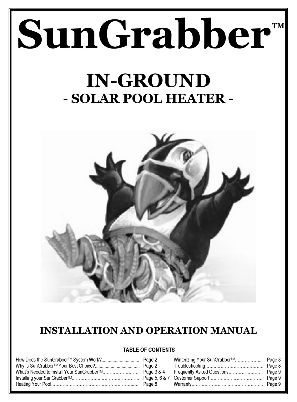 sungrabber solar pool heater