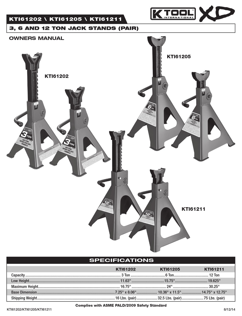 K TOOL INTERNATIONAL KTI61202 OWNER'S MANUAL Pdf Download ManualsLib