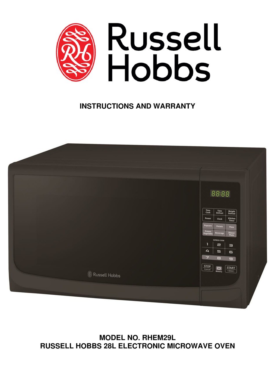 RUSSELL HOBBS RHEM29L INSTRUCTIONS AND WARRANTY Pdf Download ManualsLib