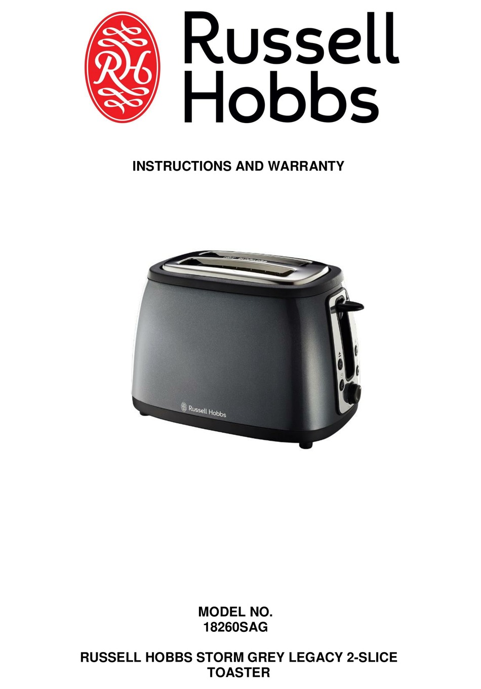 RUSSELL HOBBS 18260SAG INSTRUCTIONS AND WARRANTY Pdf Download ManualsLib