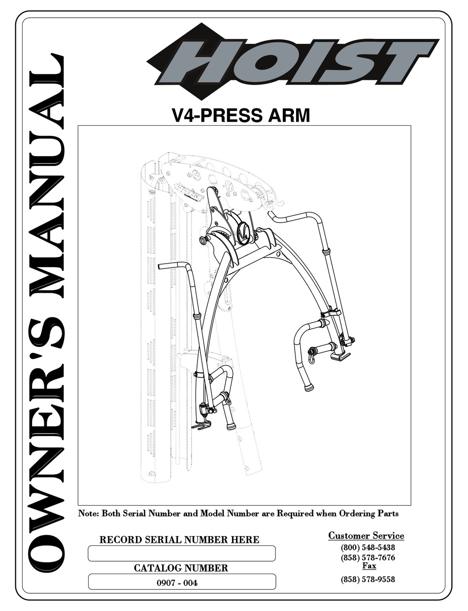 Hoist v4 best sale elite manual