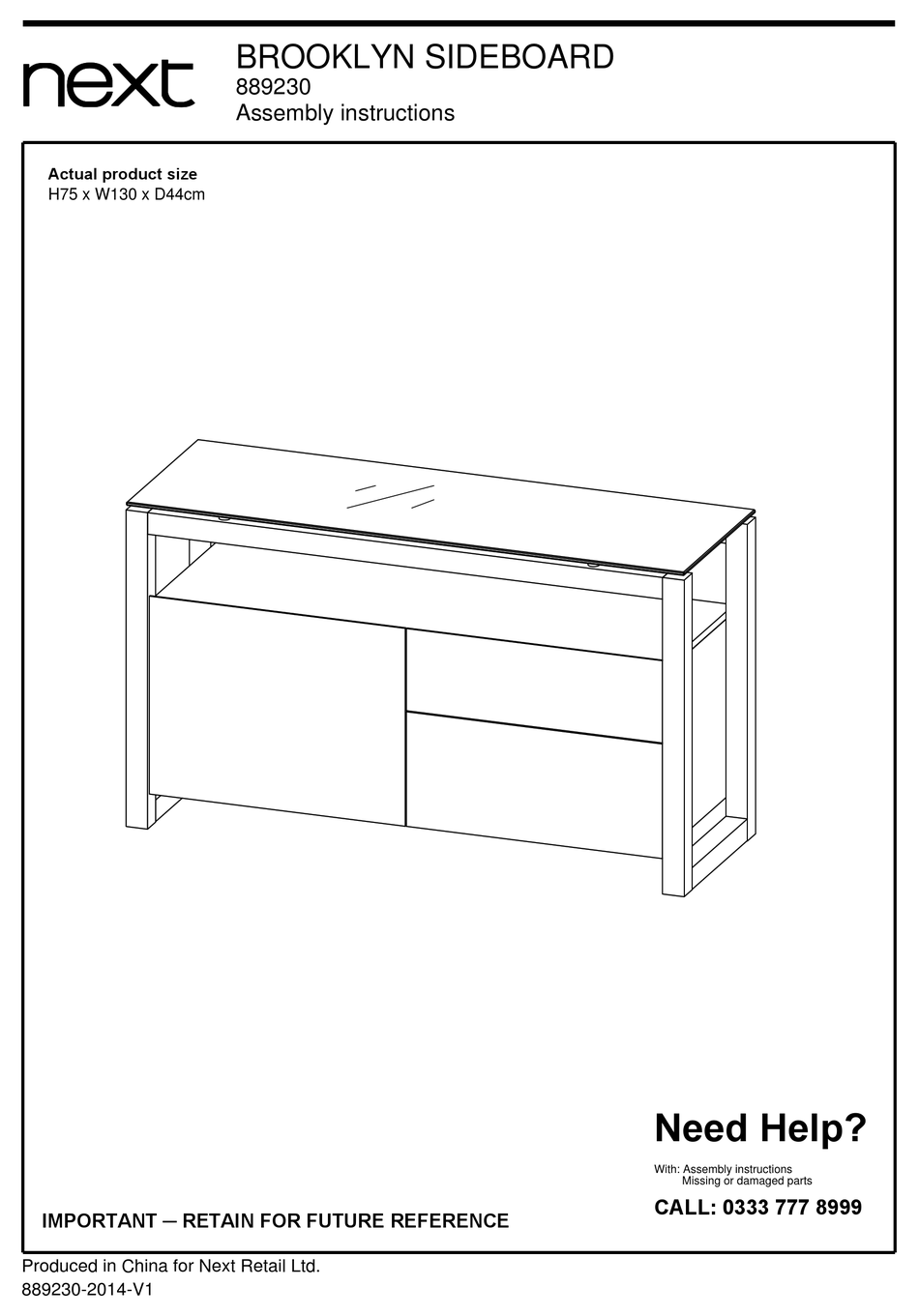 NEXT BROOKLYN 889230 ASSEMBLY INSTRUCTIONS MANUAL Pdf Download ManualsLib