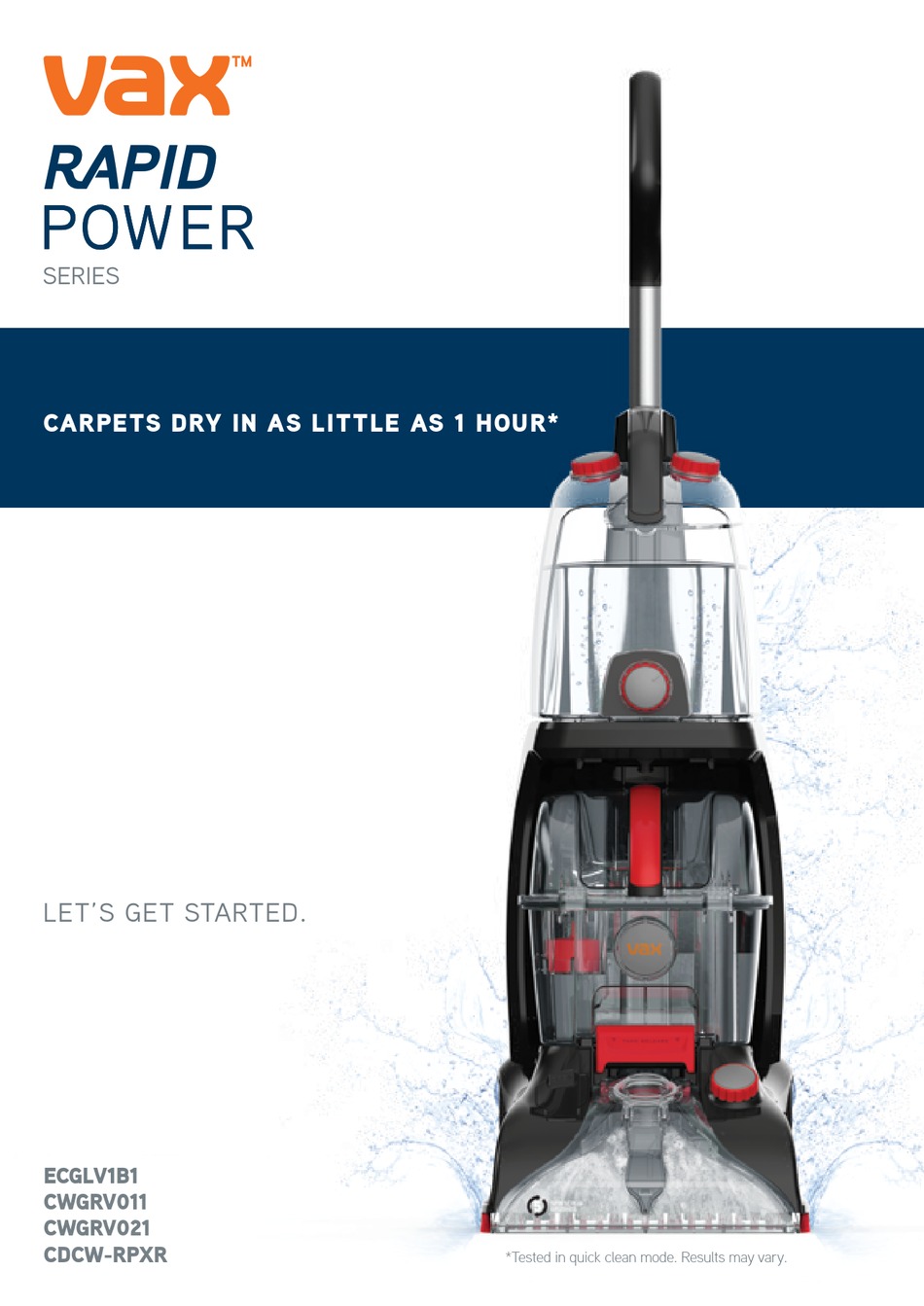 VAX RAPID POWER SERIES MANUAL Pdf 