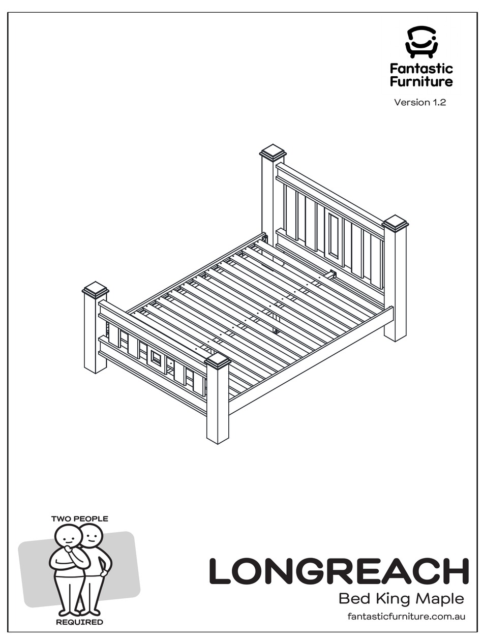 FANTASTIC FURNITURE LONGREACH BED KING MAPLE ASSEMBLY INSTRUCTIONS