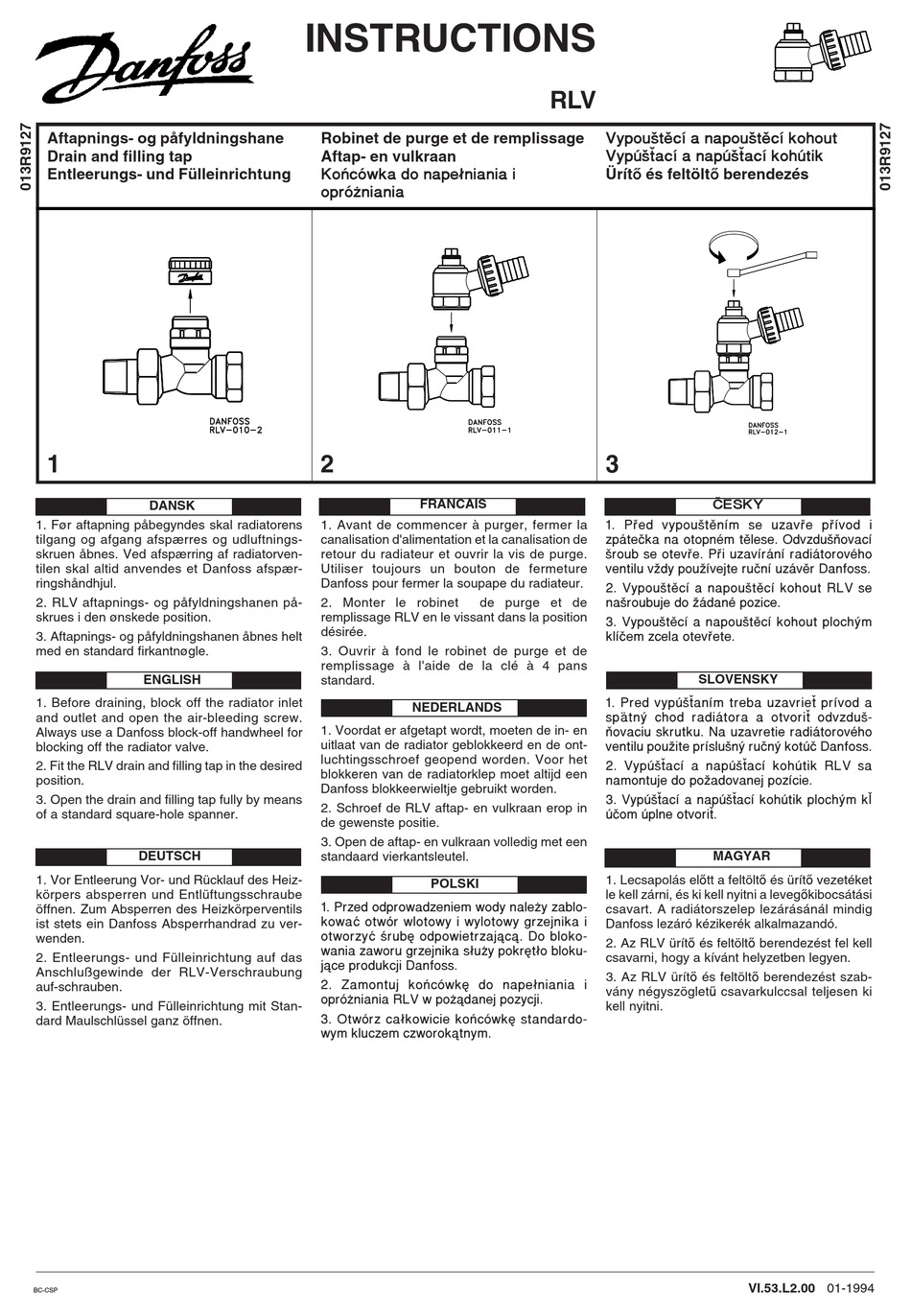 DANFOSS RLV INSTRUCTIONS Pdf Download | ManualsLib