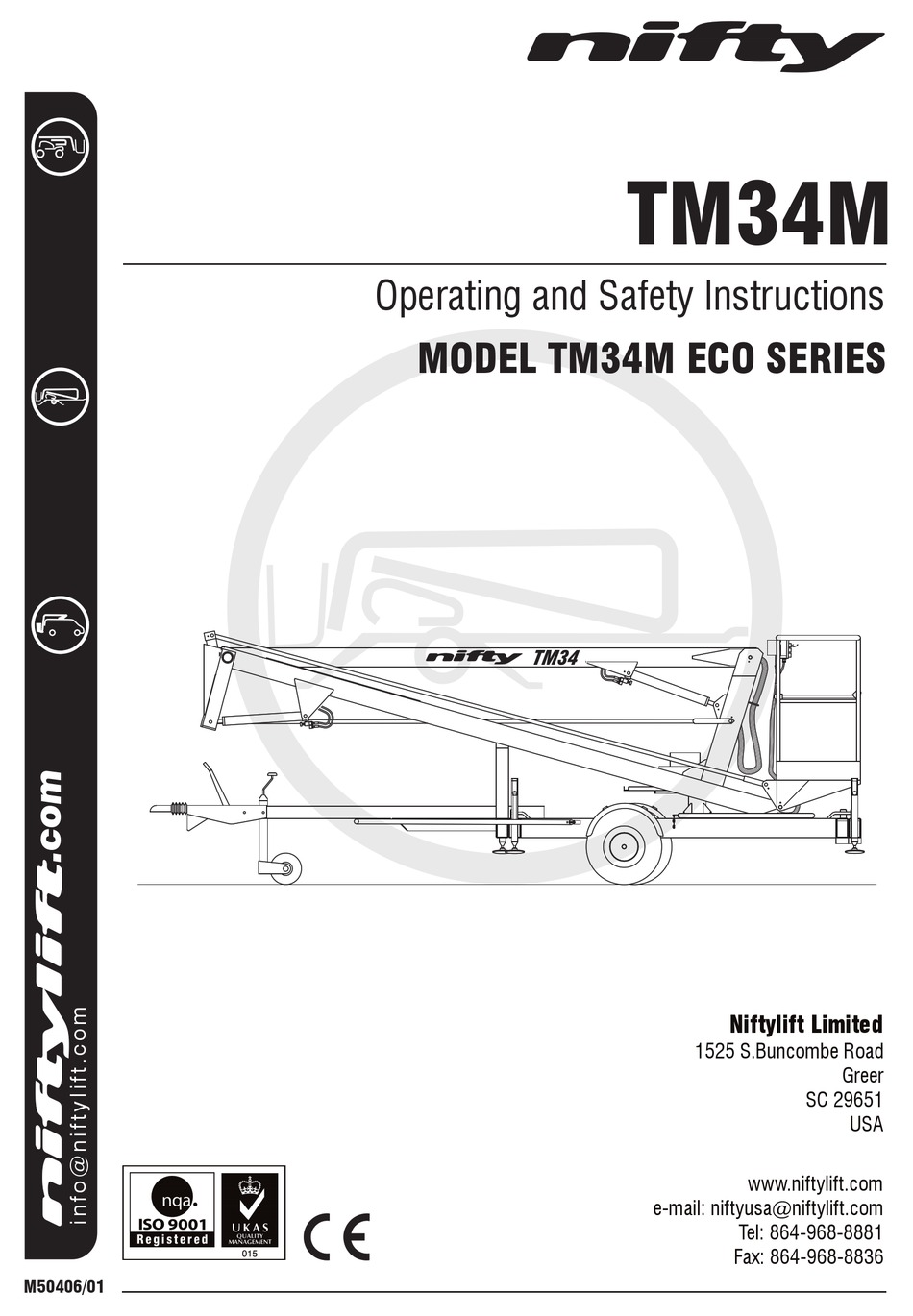 NIFTY TM34M ECO SERIES OPERATING AND SAFETY INSTRUCTIONS MANUAL Pdf